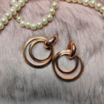 Rose Gold Double Layerd Hoop Earrings by Styliwish