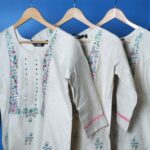 Thread and Mirror Embroidery Khadi Kurti by Styliwish